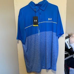 Blue under armour golf shirt